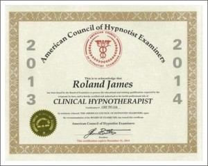 Certificate of Hypnotherapy