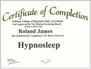 Hynosleep Certificate