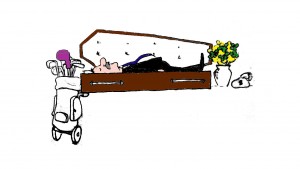 bank manager in his coffin